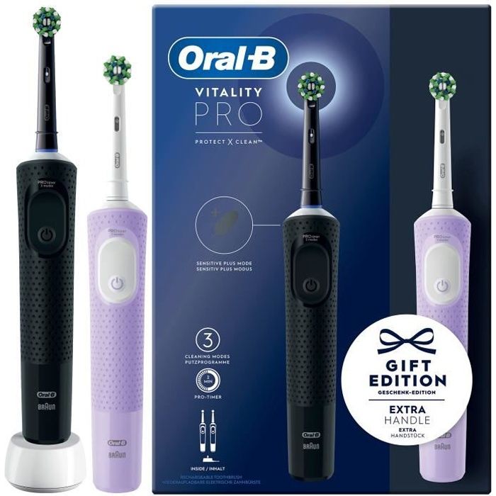 2x OUTIL ÉLECTRIQUE ORAL B VITALITY PRO DUO - vue 2