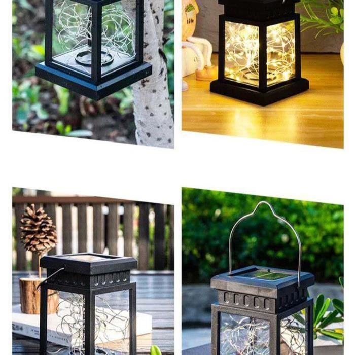 Phare LED à énergie Solaire, Lampe Rotative à 360 Degrés, Décoration De Cour, étanche, Tour Fumée, Statue Lumières Pour Extérieur, Jardin, Allée, Terrasse