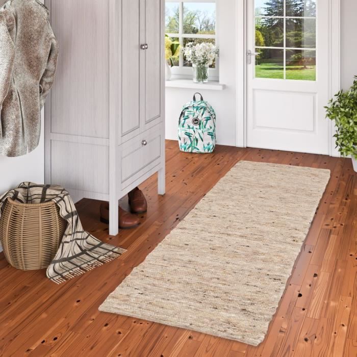 Tapis de couloir KARMEL Deski planches noix 80cm 80x350 cm | Leroy Merlin