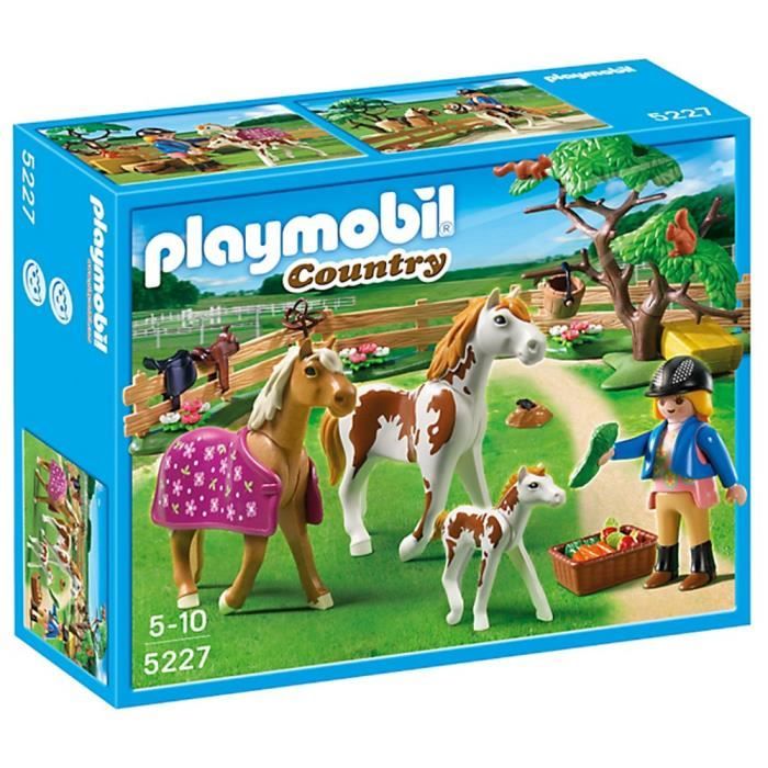 Playmobil 5227 Chevaux Et Enclos Cdiscount Jeux Jouets