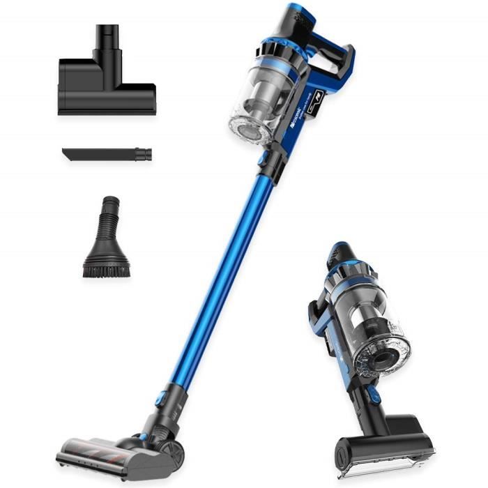 Station de charge murale Hosome Aspirateur sans Fil 12000Pa Aspirateur sans sacs 2 en 1 Aspirateur Lumi/ère LED 2 Vitesses Modurable 35 minutes dautonomie pour Maison Voiture Bureau Tapis