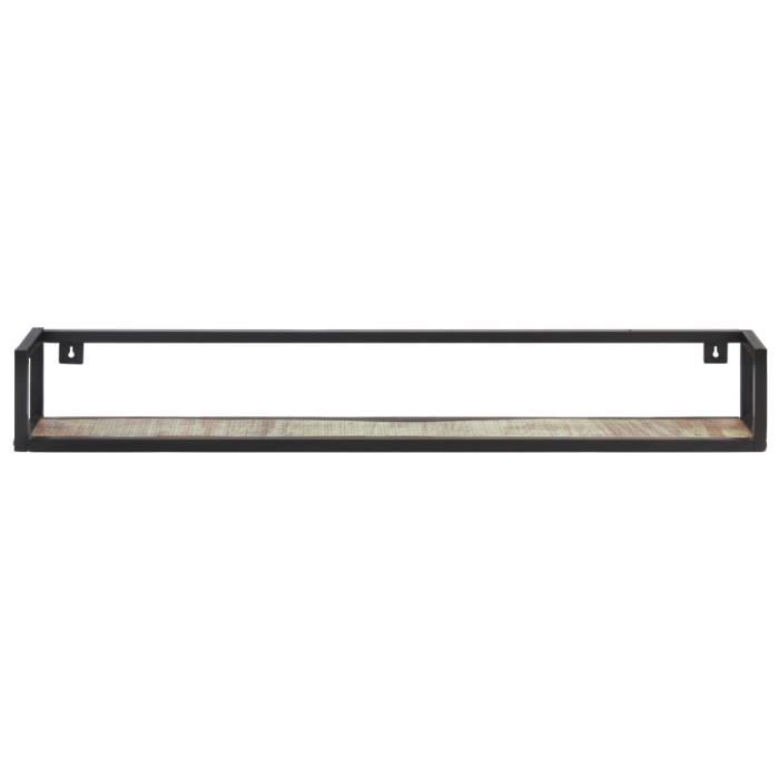 Étagères murales - SALUTUYA - BD2920 - Bois de récupération massif - 120 cm - 2 pcs