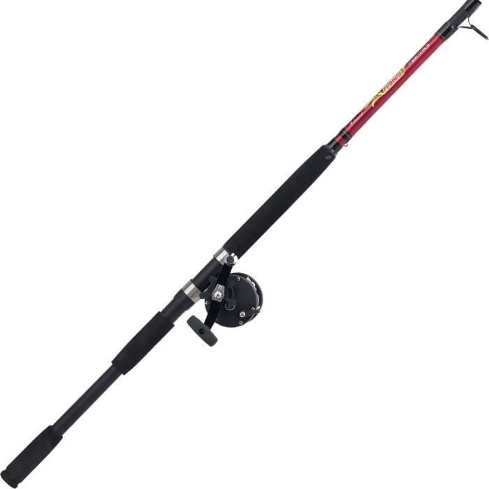 Combo Canne + Moulinet Shakespeare Firebird – Spinning, Manche EVA, Anneaux Titane, Moulinet Pré-bobiné, Pour Pêche En Mer