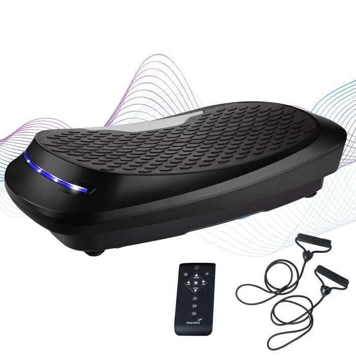 Plateforme Vibrante Skandika V2 - Fitness Minceur, 150W, 3-13 Hz, Max 120kg, Avec Sangles Élastiques