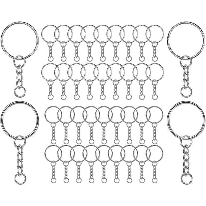 Porte-clés Ronds Fendus En Vrac Pour Porte-clés Et Artisanat