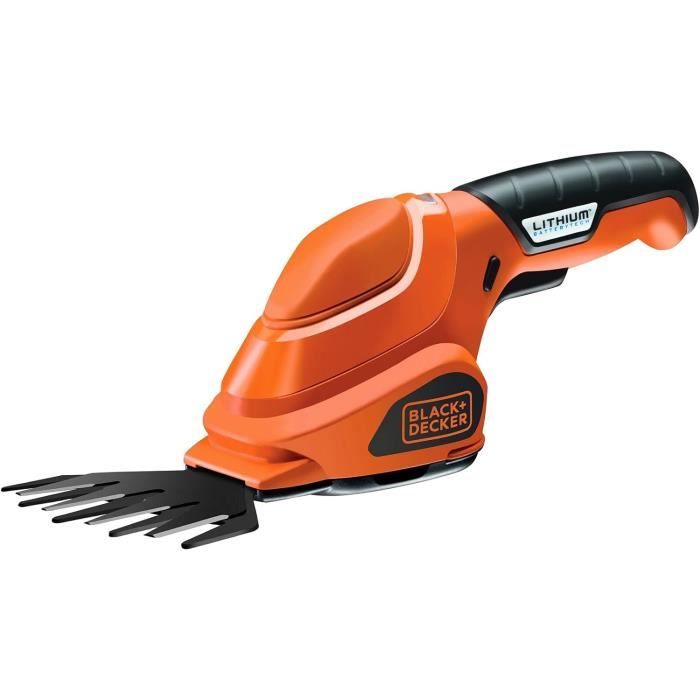 Cisaille électrique BLACK+DECKER GSL200-QW 3,6V - Lame 30 Cm, Idéale Pour Haies Et Bordures, Avec Indicateur LED