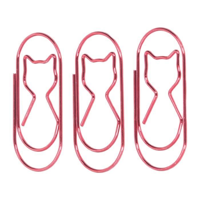 En forme de trombone 4 botes mignon chat trombone amusant en forme de plaquée pince à papier