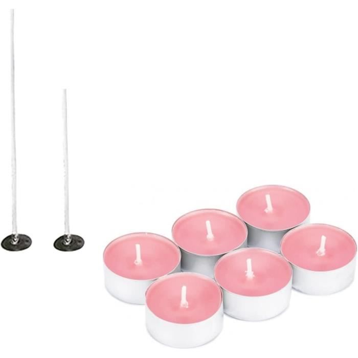 HEMOER 200 Mèches Bougie Coton 10cm + 200 Autocollants - Kit Fabrication Bougies DIY