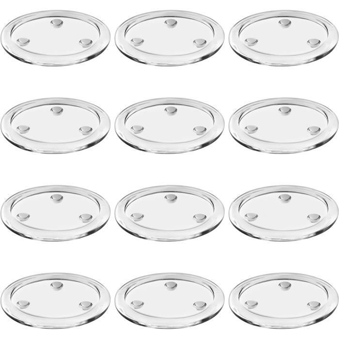Lot De 12 Supports Bougie En Verre Transparent - Bougeoirs Élégants Pour Mariage, Décoration Maison