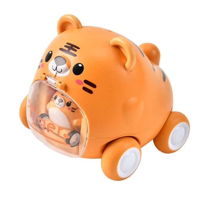 Voiture Catapulte HELEVIA – Éjection Par Friction – Animaux Dessin Animé – 18 Mois+