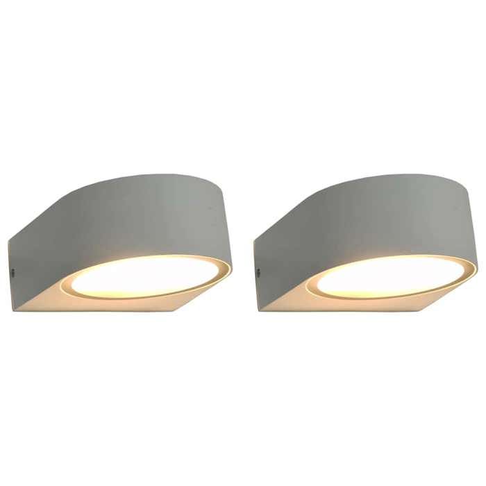 vidaXL 2 pcs Appliques murales d'extérieur Rond - vue 2
