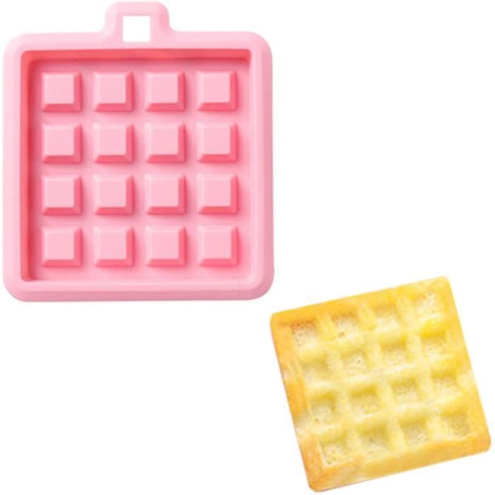 Gaufre Forme Silicone Moule Gateau Enfants Complement Alimentaire Moules Maison Outils De Cuisson Bricolage Carre Bleu Cdiscount Maison