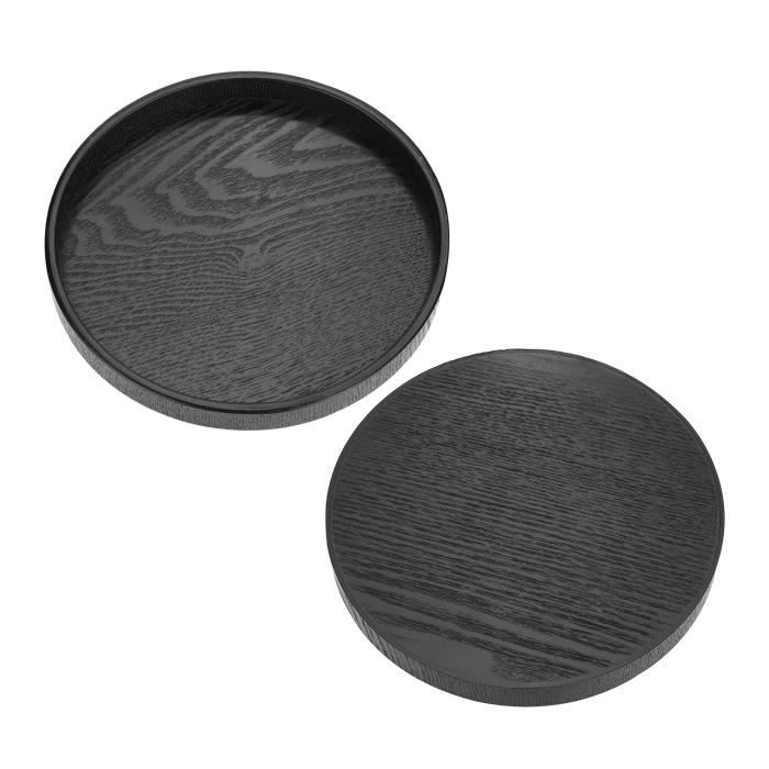 Plat De Service Rond En Bois STI – Boîte Alimentaire Pour Sushi, Salade, Nouilles – WBR-05