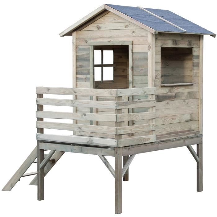 Koolkids Maison Cabane En Bois Sur Pilotis Hauteur 2 05 Metres
