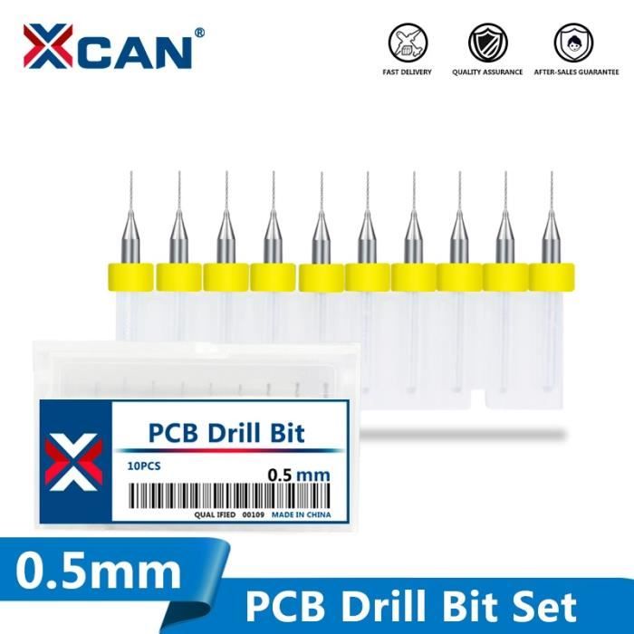 Forets PCB En Carbure De Tungstène 0.75 Mm - Queue 1/8" Pour CNC Et Gravure, Lot De 5