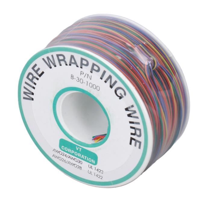 Fil D'emballage De 250 M 30 AWG - Fil De Test D'isolation En Cuivre Solide - Câble électrique Pour Ordinateur Portable - Test électronique