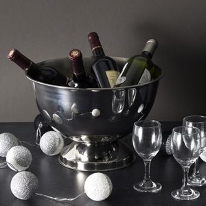 Grande Vasque à Champagne Diam’s – Métal Argenté – Seau à Bouteilles