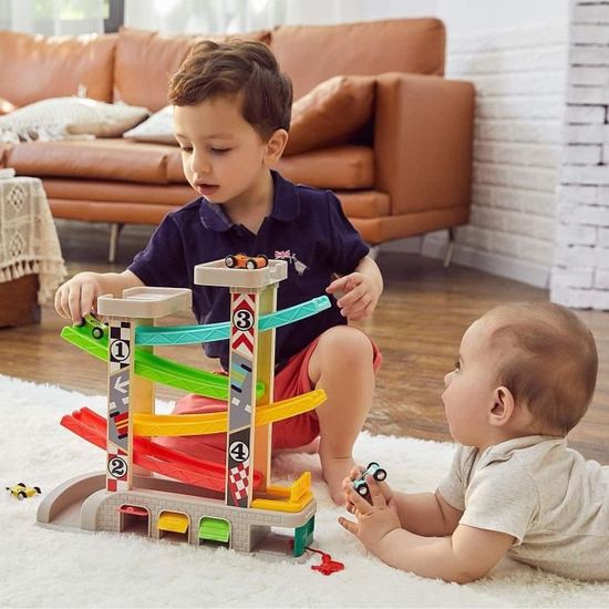 Top Bright Circuit De Voitures En Bois Montessori - 5 Voitures & 5