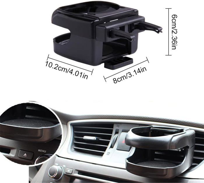 Porte-gobelet Extensible Pour Voiture – Universel, Réglable – Double Fonction – Coussin Anti-vibration – Pour Gobelets Ronds