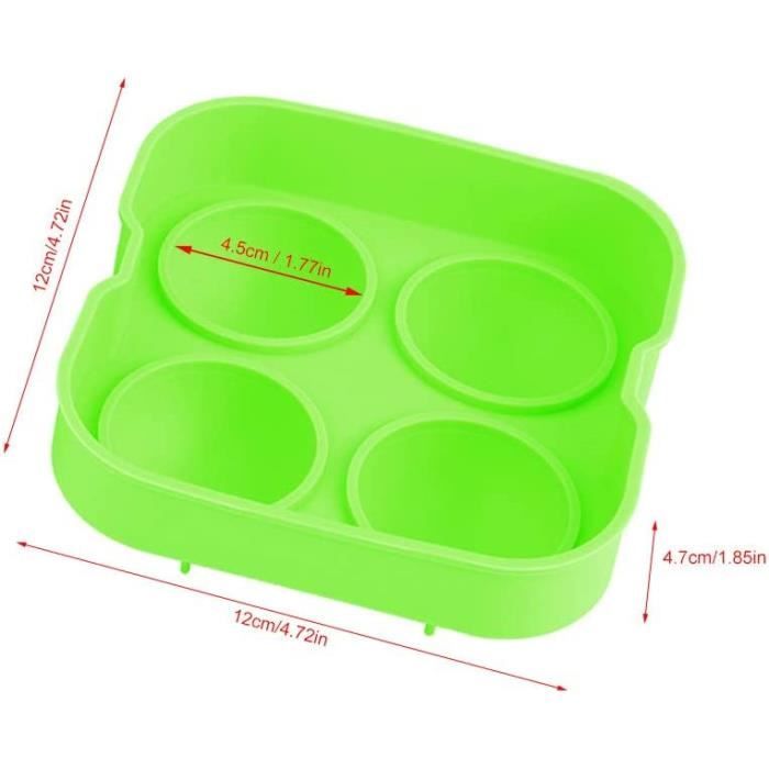 Moules à Savon En Silicone ADERTOS - 3 Formes (Rond, Carré, Ovale) - 4 Cavités - Antiadhésif