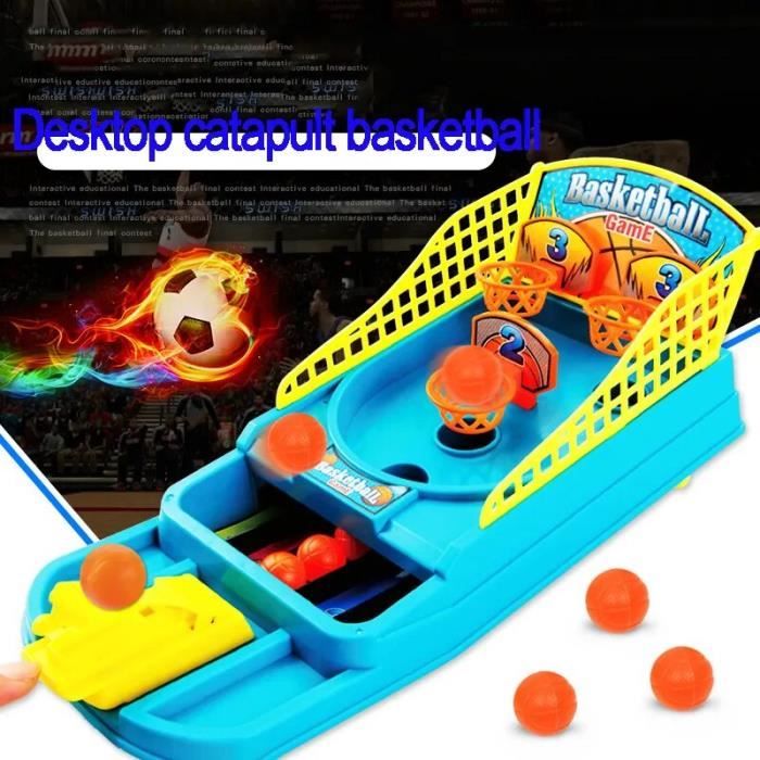 Bowling - Mini jeu de société jouets de bureau, basket-ball, tir au doigt,  terrain de football, éjection de g