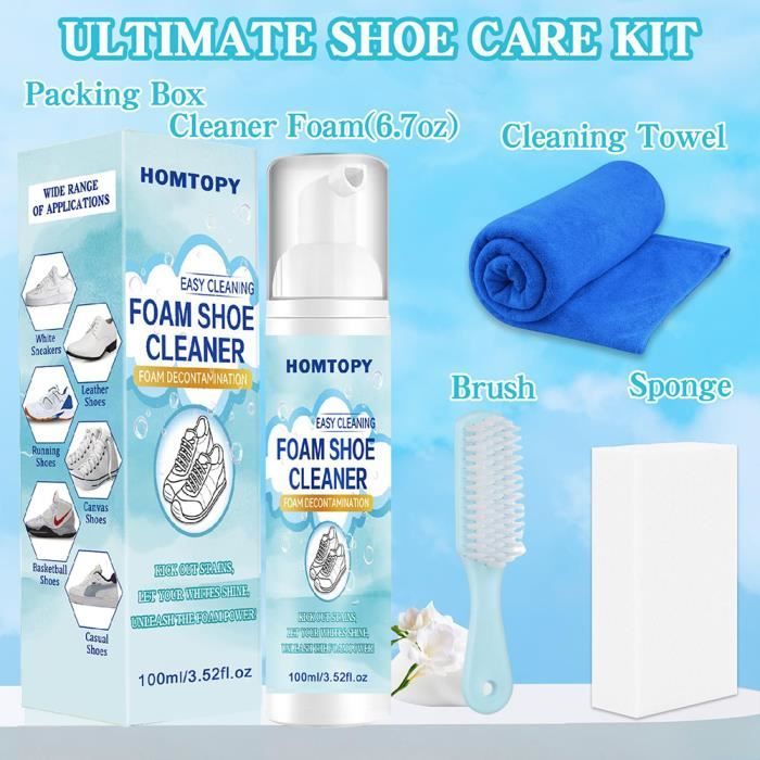 Kit Nettoyage Chaussures GZDAOXIA 200ml Avec Brosse - Blanchiment Et Détachage Sneakers