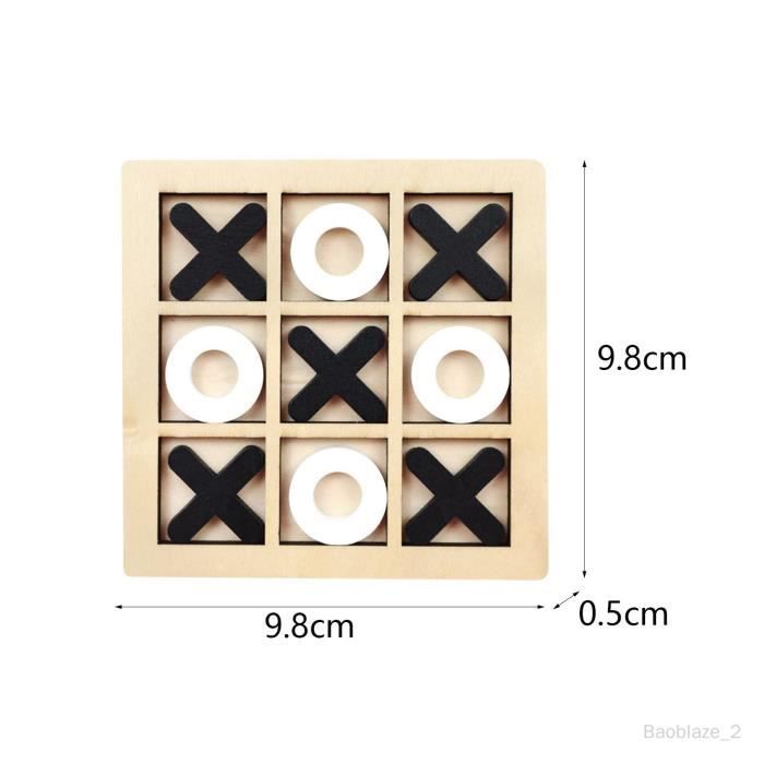 Jeu Tic Tac Toe - Mister Gadget - Verre - Ludique - Blanc Et Noir à Prix