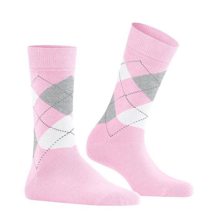 Chaussettes femme Burlington Queen rose 36 41 Rose blanc gris clair Cdiscount Sport