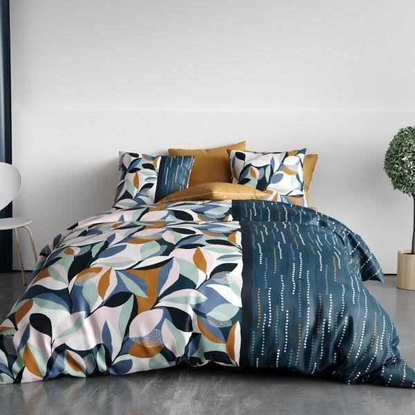 Parure de lit 240x220 cm coton bci adouci COME jaune 3 pièces
