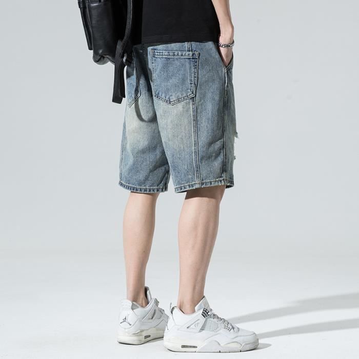 Bermuda homme jean elasthanne clearance