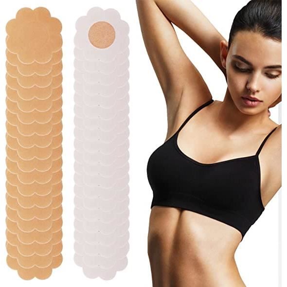 Cache-Tétons Réutilisables ASHOOOO - Adhésifs Silicone Invisibles - Beige Marguerite - Taille Unique