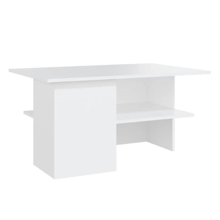 ABB Table basse Blanc 90x60x46,5 cm Aggloméré - Qqmora - AIR71073 ...