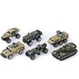 Voiture militaire en alliage coulissant RMEGA pour enfants - Modèle de jouet mini 1:64 - Vert-2