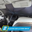 Pare-Soleil voiture pour Pare-Brise CAR PARASOL - VENTEO - Contre les rayons UV - Pare-Brise avant Universel 140 x 80 cm  6 Noir-2