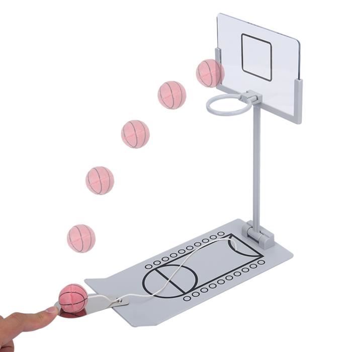 NUOBESTY Jeu De Basket-Ball D'arcade De Bureau Basket-Ball De Table Jeu De  Tir Mini Jouet De Basket-Ball De Doigt Ensemble pour Enfants Basket-Ball