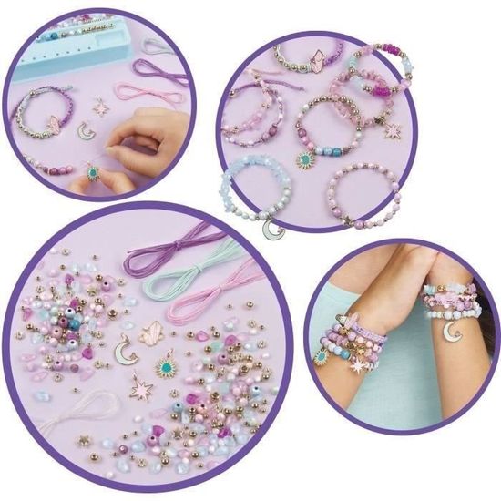 Make It Real Ensemble de Bracelets d'amitié, Jouet créatif pour Enfants et Adolescents, kit de Bricolage avec 99 pièces, Dont des matériaux et modèles Make It Real Ensemble de Bracelets d'amitié, Jouet créatif pour Enfants et Adolescents, kit de Bricolage avec 99 pièces, Dont des matériaux et modèles