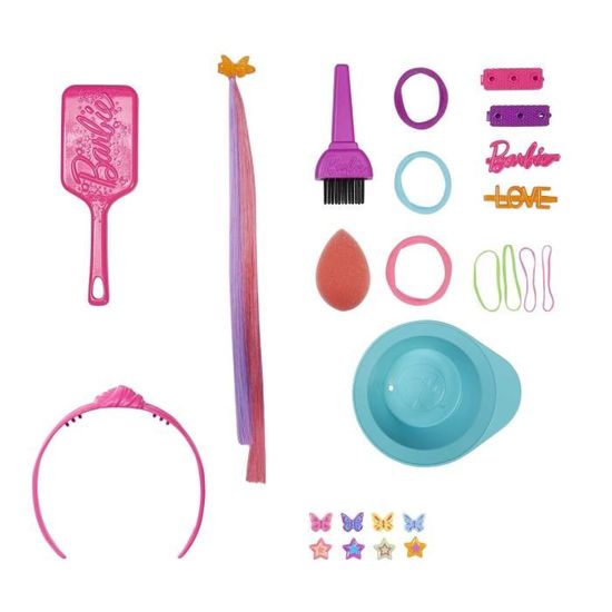 Barbie tête pour coiffer les cheveux arc-en-ciel Deluxe avec 27 accessoires  - Cdiscount Jeux - Jouets