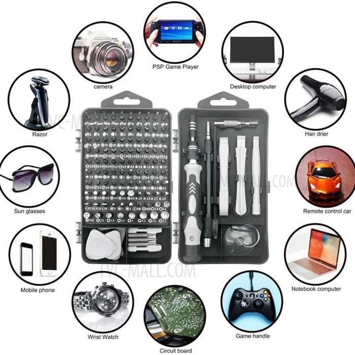 VIC Kit De Réparation Téléphone Et PC 122 En 1 Avec Tournevis De Précision Magnétique - Prix Pas Cher | SN