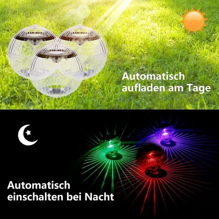 Lumière d'étang flottant solaire, lumières de piscine imperméables RVB avec  7 couleurs changeantes, lumière de boule suspendue A546 - Cdiscount Jeux -  Jouets