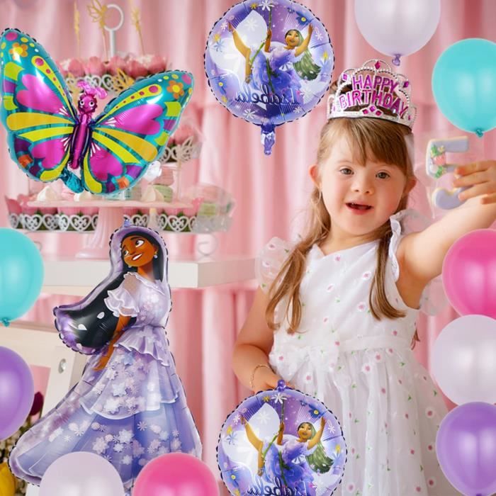 44 Pcs Encanto magical casa madrigal Anniversaire Décorations,Anniversaire  Décorations Ballon Kit,Anniversaire Gâteau ​pour Enfants Décoration de Fête