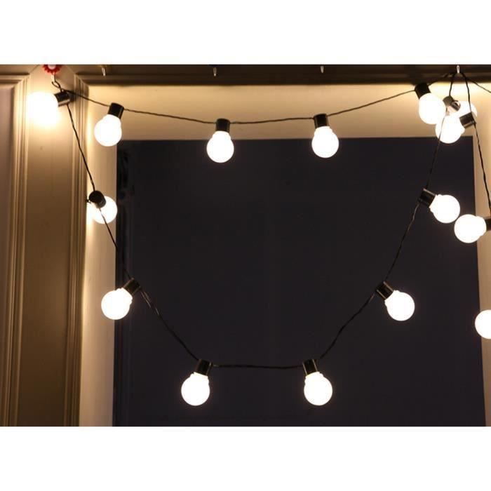 Petites lumières Intérieur et Extérieur, Guirlande Guinguette de 30+5  Ampoules Etanche 11M Décoration pour Patio, Café, [280] - Cdiscount Maison