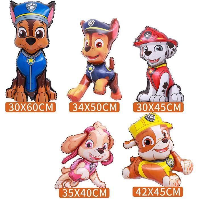 Kit Déco Ballons Paw Patrol - Arche à Ballons, 146 Ballons Latex, 3 Aluminium, Pour Fête D'Anniversaire