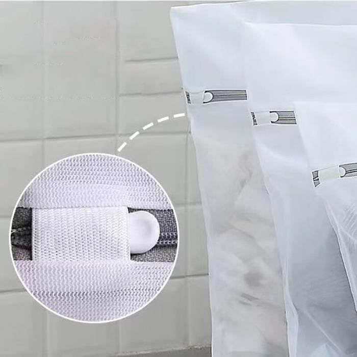 Sacs de filet de lavage de blanchisserie zippés 5 tailles soutien