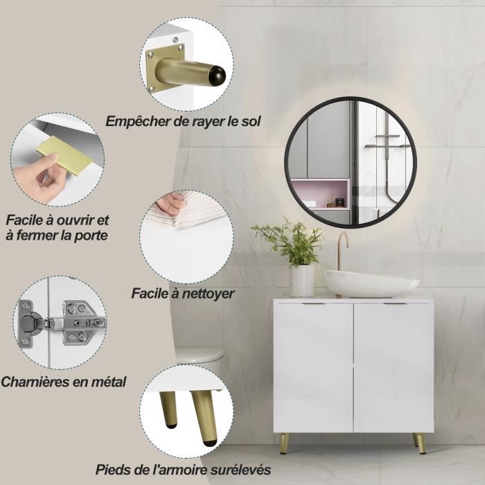 Mobiletto Bealife Per Bagno Con 4 Cassetti - Design Moderno Bianco Impermeabile Per Bagno/camera - Foto 8