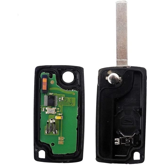 Clé électronique à programmer compatible Peugeot 207 307 308 2 boutons