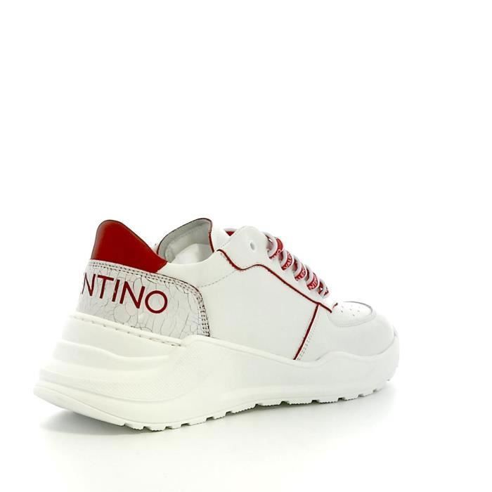 Basket femme a semelle compensee Valentino 90743 Rouge Lacets Synthetique Rouge Cdiscount Chaussures