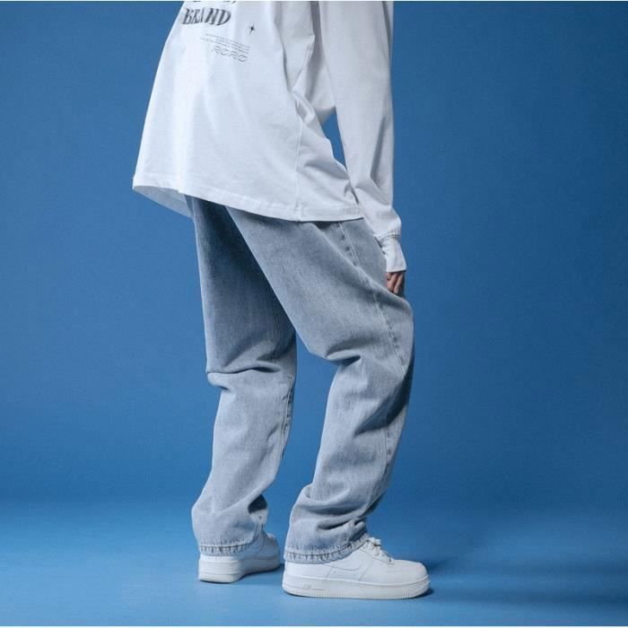 Pantalon large bleu clair sale