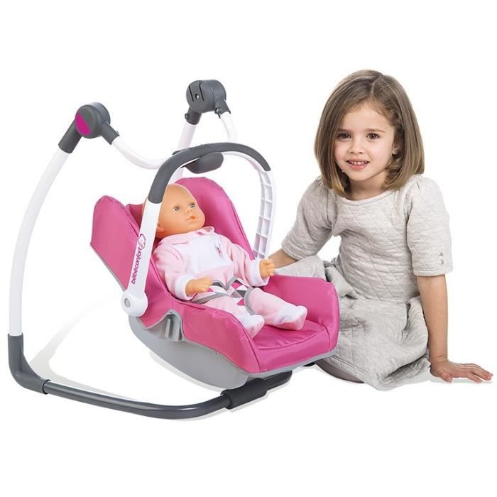 Chaise haute Smoby 3 en 1 Bébé Confort Gris - Accessoire poupée