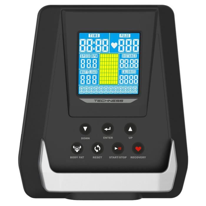 Techness SE 800 MP3 Velo Elliptique ergometre Inertie 18 kg 32 niveaux de resistance Poids max. 150 kg Cdiscount Sport
