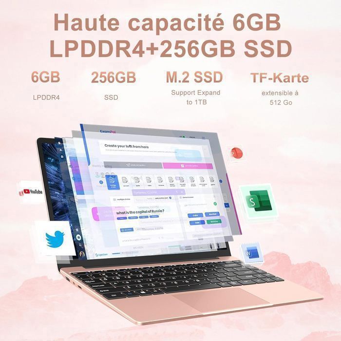 Ordinateur portable 14'' FHD - PC Portable Windows - RAM 6Go Stockage 256Go  SSD - Intel® Celeron™ N4020 - HDMI - Cdiscount Informatique